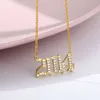 Custom 19852020 Vintage Stainless Steel Diamond Birth Year Pendant Necklace9301880