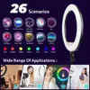 Éclairage 45cm LED Selfie RVB Ring Light avec support de trépied de 1,6 m pour YouTube VK Maquillage Vidéo Photographie colorée Lumière Photo Studio Lampe