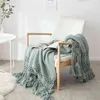 REGINA Brand Tassel Hollow-out Bed Flag Runner Fluffy Weighted Chunky Knit Throw Blanket Home Decorative Sofa Cover Blankets 210317