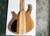 6 StrunersNeck-thru-body Elektryczna gitara basowa z Resewood Fretboard, naturalny kolor drewna, Dostosowana usługa dostępna