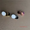 sublimation blank stud earrings fashion stud earring for hot transfer printing consumables printing size is 12mm 25pair/lot 210323