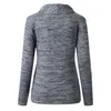 Streetwear Bluza Dla Kobiet Jesień Zima Zipper Dresy Z Długim Rękawem V-Neck Casual Z Długim Rękawem Slim Bluzy Kobiety 210507
