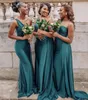 2023 One Shoulder Bridesmaid Dresses For Africa Unik design Full längd Bröllop Gästklänningar Junior Maid of Honor Dress Ribbon Elastic Silk Like Satin Party Gowns