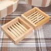 Bamboe zeep schotel houder rack lade plaat natuurlijke hout badkamer stoarage racks bad zepen gerechten wh0304