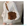 Borsa moda Tote Nubuck Pu Pelle con patta Crossbody s per donna Vintage Grande capacità Spalla Tracolla larga Borse di lusso Designer