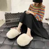 Baotou paddestoel schoenen schattige effen kleur katoenen slippers vrouwen woninginrichting indoor en outdoor slijtage pluche slippers 2021 Nieuwe Y1206