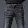 Men's Jeans 2021 Autumn And Winter Mens Slim Black Gray Classic Style Business Fashion High Quality Denim Pants Male Brand