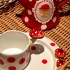 Mugs Creative Cartoon Cute Mushroom Coffee Cups 3D Office Home Breakfast Mug With Handle Milk Drinking And