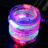 Fashion Flash Dance Bracelets Pulseiras LED LED PLUST GLOW Bangle in the Dark Carnival Birthday Gift Neon Party Supplies