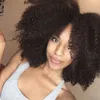 Mongolian Afro Kinky Curly Clip In Human Hair Extensions 120g/set 8pcs 4B 4C Curl Hair Bundles Natural Color Clips ins