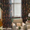 Modern Curtain for Living Dining Bedroom American pastoral Garden Polyester-cotton Printed Blackout 210712