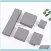 Display Jewelrygray Shiny Paper Black Sponge Jewelry Organizer Boxes 10pcs Orecchini ad anello Collace Packaging Box Wedding Box Boxs Wedding Box