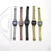 Watch Bands Rose Gold Silver Watches Men Electronic Digital Display Retro Style Clock Men's Relogio Masculin Reloj Hombre Hom234a