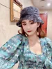 Koreański elegancki elegancki punkt fala luźne kobiety letnie vestidos elastyczne talii rękaw puffowy kwadratowy kołnierz casual mini sukienki kobiet 210514