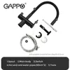 Gappo Black Kitchen Caucet Faucet Filtr Wody Pitnej Mikser Oczyszczanie Żuraw Kuchnia i Mikser Cold Kran Waterfall 210724