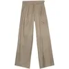IEFB Men's Niche Design Asymmetric Khaki Casual Pants Loose Wide Leg Trousers High Waist Design Long Pants 9Y6988 210524