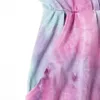 Tie-dye Series Drawstring Waist Sling Rompers for Mommy and Me 210528