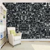 Wallpapers Almofada com papel de parede simples para sala de estar ciência geométrica personalidade quarto fundo tv wall papers home decor mural