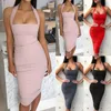 Casual Dresses Bodycon Bandage Dress Women Vestidos Verano Summer Sexy Elegant White Black Yellow One Shoulder Mini Celebrity Part2138