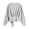 Nomikuma Spring New Women Hoodies Causal Long Sleeve Irregular Split Patchwork Jumper Korean Short Sweatshirt 6E063 210427