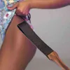 NXY SM Bondage Brown Vintage Prawdziwej Skóry Whip BDSM Klaping Flogger Drewniany uchwyt Bondage Sex Zabawki Dla Kobiety Dorosłych Gry 1126