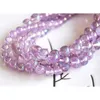 natural lavender purple aqua aura crystal quartz 6-12mm round loose beads jewelry making DIY for women