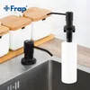 FRAP Siyah Sıvı Sabunlukları Mutfak Lavabo Paslanmaz Çelik ABS Plastik Şişe Doldurması Kolay Accessorie Y35014-4 211206
