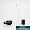 Groothandel 10 ml Mini draagbare glas parfumfles met zwarte spuit Lege cosmetische parfum injecteert voor reiziger