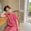 Sommer Ankunft Mädchen Mode Herz Kleid Kinder Chinesische Kleidung 210528