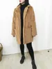 Women Mink Faux Fur Coat Turn Down Collar Winter Warm Fake Fur Lady Coat Casual Jacket 211019