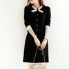 Autumn Winter High Quality Knitted Two Piece Set Women Long Sleeve Bow Sweater Top + Elastic Waist Skirts Suits 2 210514