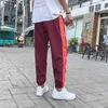 Kolor Block Pocket Patchwork Cargo Joggers Mężczyźni Graffiti Hip Hop Letter Drukuj Spodnie Harem Męskie Casual Dance Spodnie Spodnie X0723