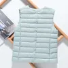 Damska Ciepła Kamizelka Wiosna Lekkie Wyściełane Kurtki Ultralight Winter Light Quilted Coats Puffer Woman Down Lady Duck 210923