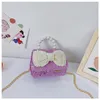 Mini monedero para niños 2021, bonitos monederos y bolsos de mano brillantes para niños, Mini bandolera con lazo, bolsos de mano de fiesta para niñas pequeñas Kawaii, bolso de mano