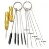 Professional Spray Guns 11Pcs/set Airbrush Gun Nozzle Cleaning Kit 5 Sizes Stainless Steel Needle & 5pcs Brush Clean Tools Accessories