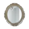 Mirrors Vintage Baroque Decorative Gold Frame Nordic Oval Wall Bathroom Espejo Pared Room Decoration OF50JZ