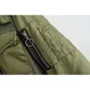 Nlzgmsj Za Women Military Green Moto Biker Bomber Pilot Jacket Cropped Top Long Sleeve Female Oversized Coat Outerwear Chaquetas 210722