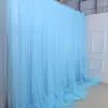 Upscale 3MX3M Double Layer Design Wedding Decoration Background Curtain For Christmas Event Birthday Party Scene Layout