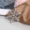 Tasarımcı Yüksek Kaliteli Kristal Kar Broş Moda Giyim Takı