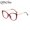 Marcos de gafas de sol de moda 2021 Sexy Ojo de gato Gafas anti-azules Mujeres Vintage Leopardo Anteojos Marco Femenino Computadora óptica Spect231B