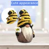 Bumble Bee Summer gonks gonks de pelúcia Decoração de Natal Bumblebee Girflower Gnomos sueco Home Farmhouse Kitchen Decor