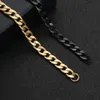 عرض 6/8/10 ملليمتر الفولاذ المقاوم للصدأ الذهب الأسود سلسلة سوار أساور أزياء الهيب هوب الرجال المجوهرات طول 20 سنتيمتر الجملة السعر