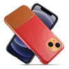 Retro empalme de pegado PU de color PU Color de contraste Cajones para iPhone 13 12 11 Pro Mini XR XS MAX 8 7 6 Case de portada de lujo6201626