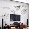 Adesivi murali Rami di alberi pastorali Uccelli Adesivo Casa Soggiorno Arredamento camera da letto Decorazione estetica Arte murale Decalcomania Carta da parati fai da te