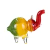 Coola rör pyrex tjockt glas färgglada elefant form handgjord torr ört tobak bong handrör oljeplattor innovativ design lyxig dekoration rökhållare dhl