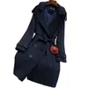 blue trench coats for women