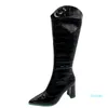 Laarzen Dames Herfst Schoenen Zipper Sexy Dij Hoge Hakken Luxe Designer Winter Schoenen Dames Rubber Wedge Stiletto P