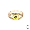 2021 Gold Twisted Chunky Pierścienie Dla Kobiet Vintage Boho Crystal Evil Eye Pierścionki Kobiet Nici Yin Yang Ring Minimalistyczna Biżuteria