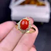 Cluster Rings KJJEAXCMY Boutique Jewelry 925 Sterling Silver Inlaid Natural Red Coral Gemstone Female Luxury Ring Support Detection Edwi22