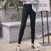 Fashion sequined glitter butt lifting leggings women Casual elastic high waist patchwork slim trousers pencil pants 211215